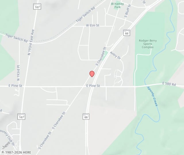 Location Map: 650 S. Cherokee Street Catoosa, Oklahoma 74015