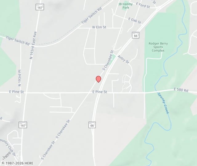 Location Map: 650 S. Cherokee Street Catoosa, Oklahoma 74015